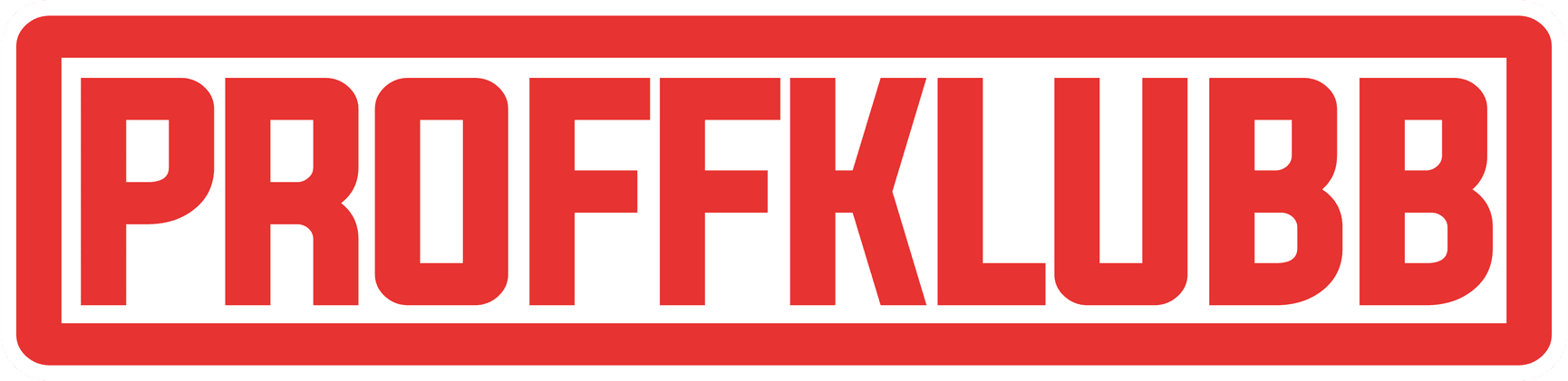 Proffklubb logo horisontal rød på hvit RGB