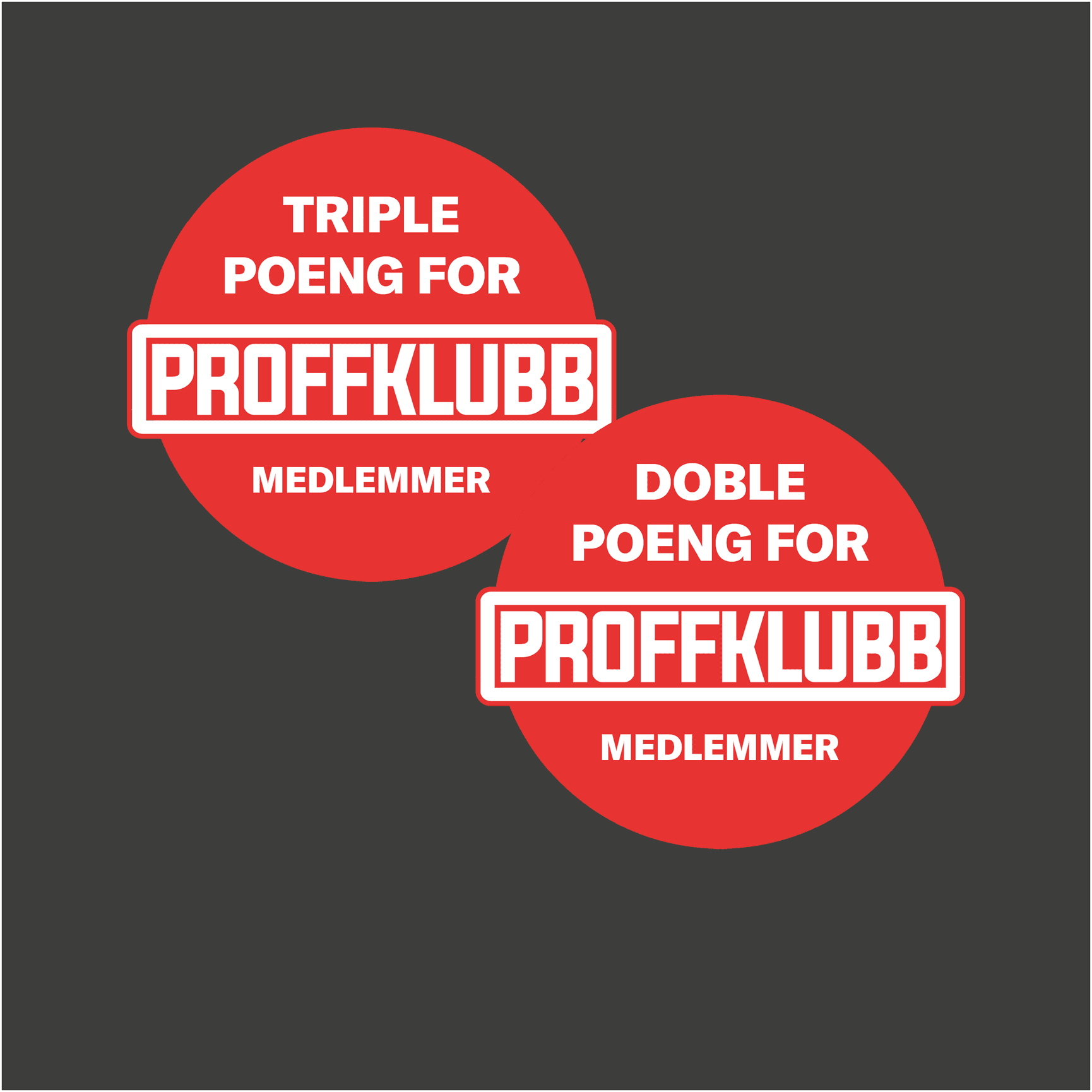 Ekstra poeng medlemmer Proffklubb Proffkupp Neumann Bygg