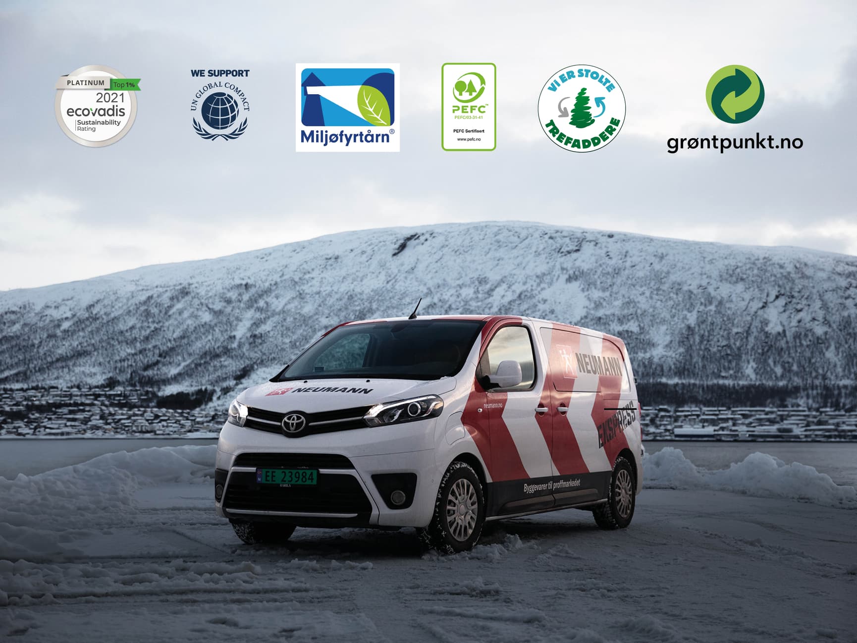 Miljø og bærekraft i neumann elbil ecovadis miljøfyrtårn trefadder 800x600